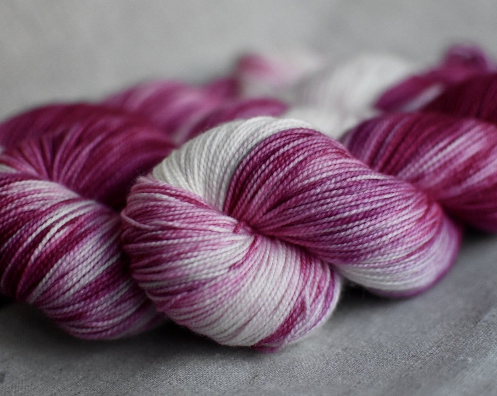 Camellia hand dyed yarn merino 2 ply sock 80/20 superwash merino